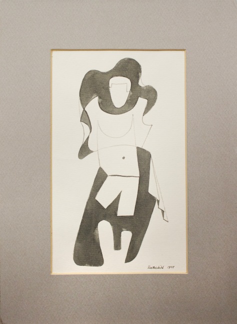Hero, 1955
Ink on paper
Image size: 8.75 x 5.25 inches (22.23 x 13.34 cm)
Paper size: 10.5 x 7.25 inches  (26.67 x 18.42 cm)
ROT-1080-C