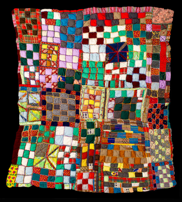 Stamp #2, circa 1990's 
Fabric, thread, mixed media
65 1/2 x 63 in. (166.4 x 160 cm)
TScot-1016-C