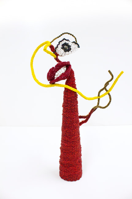 Lips, 1991
Glass beads, thread, wire
17 x 9 1/4 x 3 in. (43.2 x 23.5 x 7.6 cm)
Scot-1121-C
 