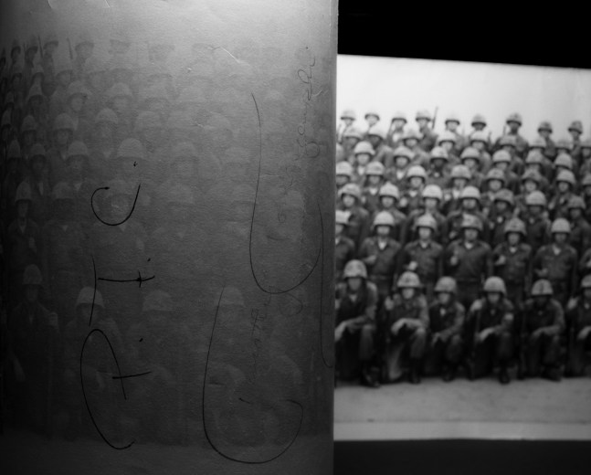 "PFC Tate Taylor" US Marine Corps 1964 01 (24.12.12), 2024
Black and white gelatin silver print from medium format negative
20 x 24 in. (50.8 x 61 cm)
Edition of 3
Silv-1116-C