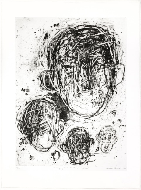 Trying to Remember Your Face, 1996
Solar etching on Rives BFK
30 x 22 in. (76.2 x 55.88 cm)
Edition of 10
Printed and published by Goya Contemporary / Goya-Girl Press
CHA-0203-CO