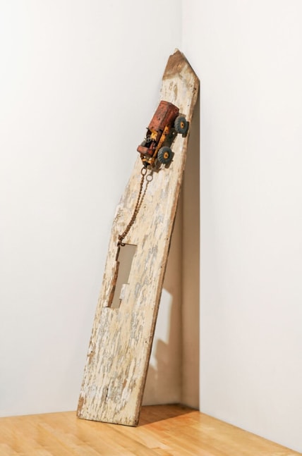 Chestnut, 2008
Steel, wood,&amp;nbsp;rubber
76 x 31 x 21 in. (193 x 78.7 x 53.3 cm)
Private collection