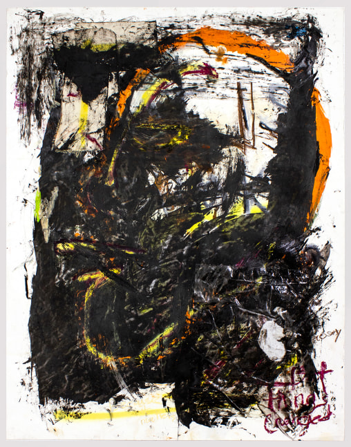 from da side I might just be, 2019
Ink, oil stick, spray paint
49 7/8 x 38 1/4 in. (126.7 x 97.2 cm)
Maso-1011-C