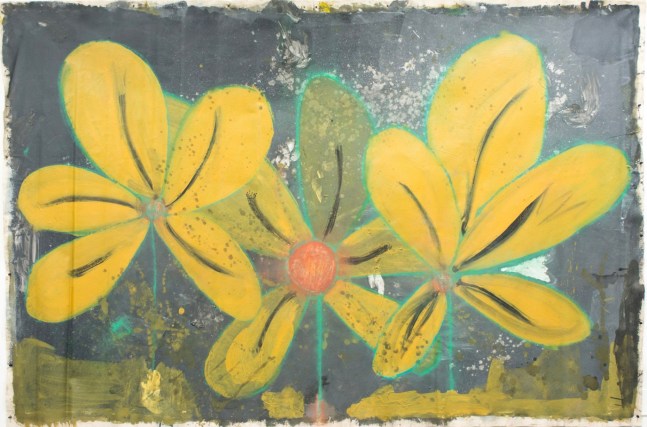 performative action, ideas of how grief is supposed to be, 2021
Acrylic, oil stick, pastel, house paint, plaster
72 x 107 in. (182.9 x 271.8 cm)
Maso-1043-C