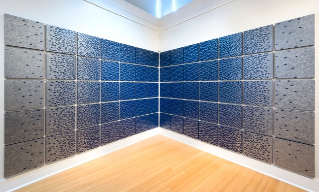 Silver on Indigo, 2015

Enamel on panel

70 panels

84 x 237 in. (213.4 x 602 cm) installed

Brow-1053-C