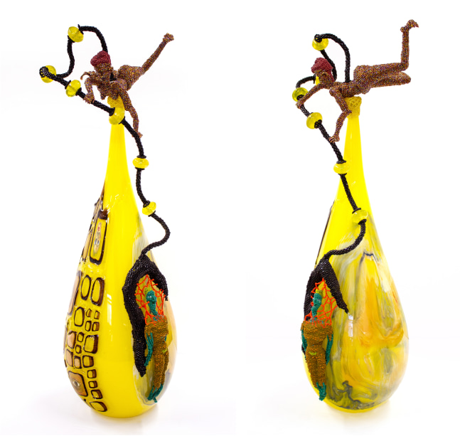 Him,&amp;nbsp;2006
Blown and hand painted glass, glass beads, wire, thread
26 x 10 x 10 in. (66 x 25.4 x 25.4 cm)
Scot-1296-C