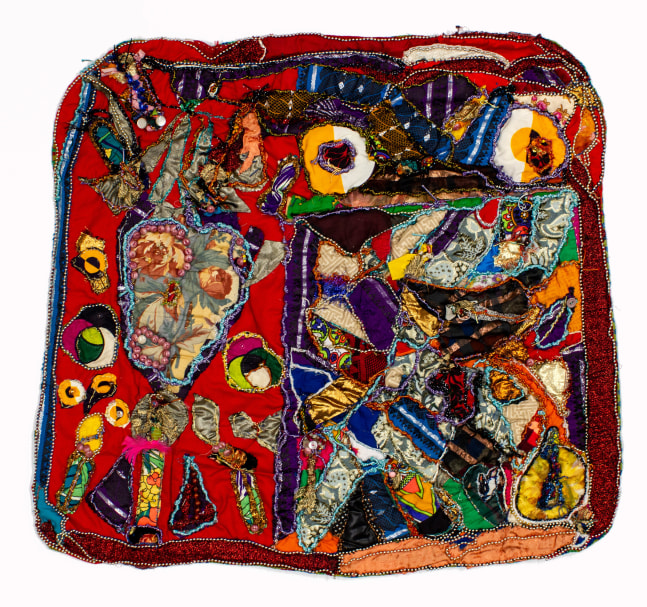 Abstract 27, 1993 
Fabric, thread, mixed media
30 1/2 x 33 in. (77.5 x 83.8 cm)
TScot-1008-C
