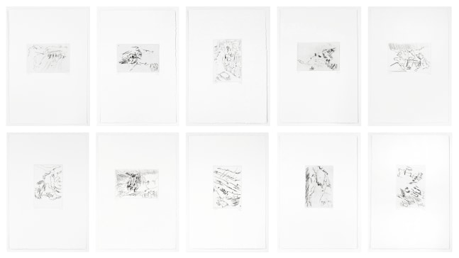 Per Kirkeby
ISUA,&amp;nbsp;2004
Drypoint, series of 10
Each print: 15.62 x 10.62 in. (39.7 x 27 cm)
Edition 5 of 14
Kirk-1008-O