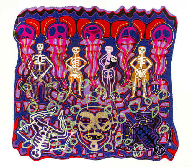 Motherhood 3000, circa 1990
Fabric, thread, glass beads
33 1/2 x 35 1/4 in. (85.1 x 89.5 cm)
Scot-1196-C