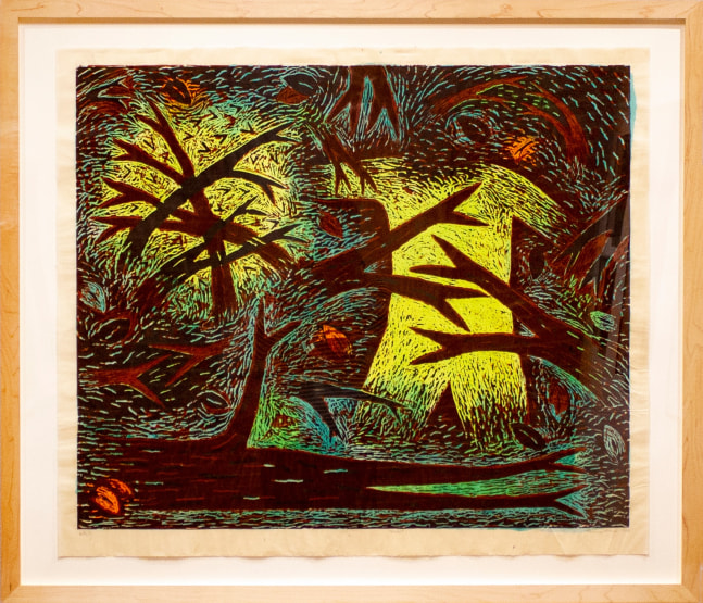 Thicket, 1983&amp;nbsp;
Woodblock
33 x 38 1/2 in. (83.82 x 97.79 cm)
A.P. edition&amp;nbsp;
CHA-0092-C