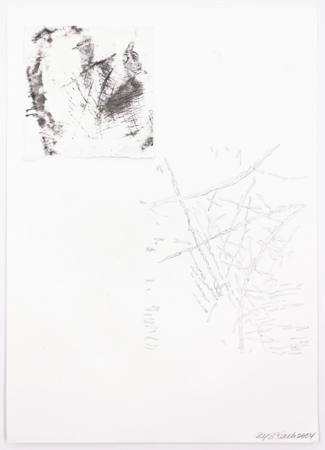 Palm Maps, 2004
Graphite, inked hand stamp, and collage on paper
10.5 x 7.5 in. (26.7 x 19.1 cm)
Clar-1065-C