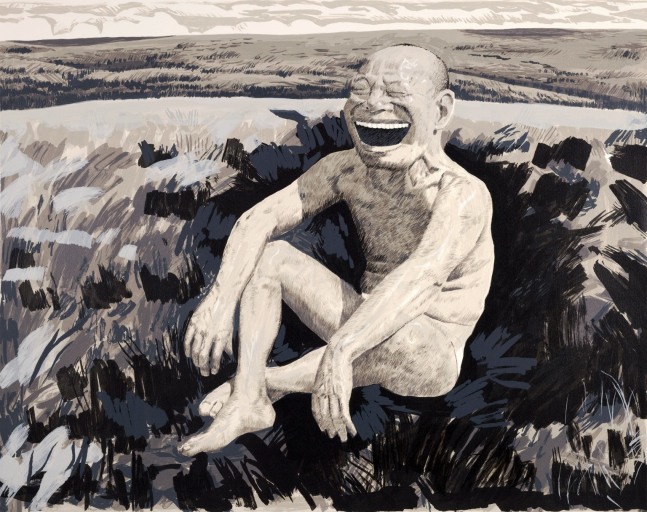 From the Grassland Series: Sitting Man&amp;nbsp;Laughing,&amp;nbsp;2008

Screenprint on paper

29 x 37 in. (73.7 x 94 cm)

Edition of 80