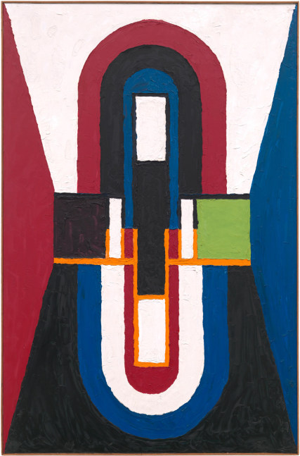 Mayan Temple, Per VI: Uxmal, 1962
Oil on canvas
76 x 50 inches
Jens-1032-O