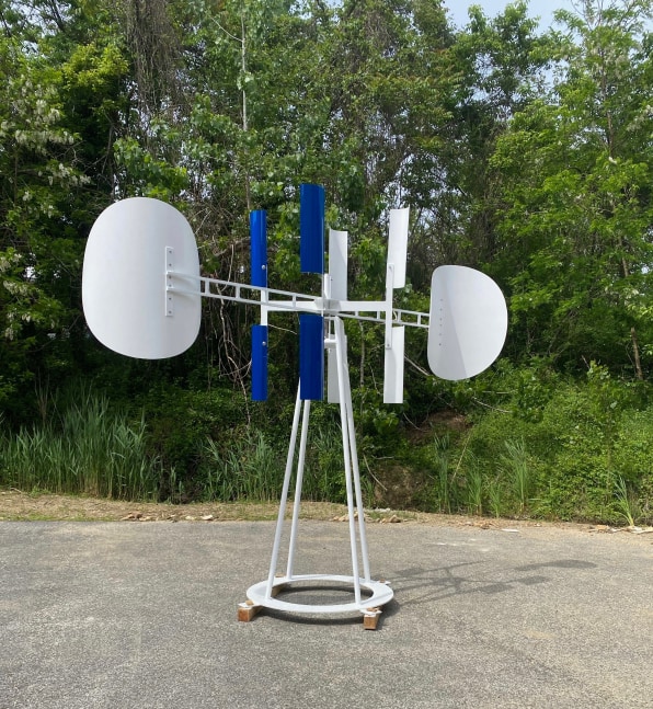 Woolgathering, 2021
Aluminum, steel, stainless steel
126 x 144 x 144 in. (320 x 365.8 x 365.8 cm)