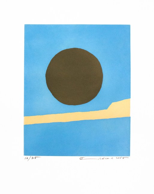 Etel Adnan
Le Poids du Monde III, 2016&amp;nbsp;
Etching
18 7/8 x 15 in. (48 x 38 cm)
Edition of 35
Adna-1012-O