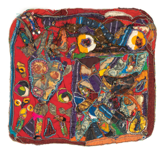 Abstract 27, 1993 
Fabric, thread, mixed media
30 1/2 x 33 in. (77.5 x 83.8 cm)
TScot-1008-C