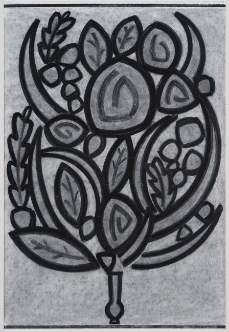 Untitled I, (From the Centerpiece Series), 2012
Vine charcoal on paper
Paper: 24 1/4 x 16 1/4 in. (61.6 x 41.3 cm)
Frame: 31 1/4 x 23 1/4 in. (79.4 x 59 cm)
Weis-1023-C