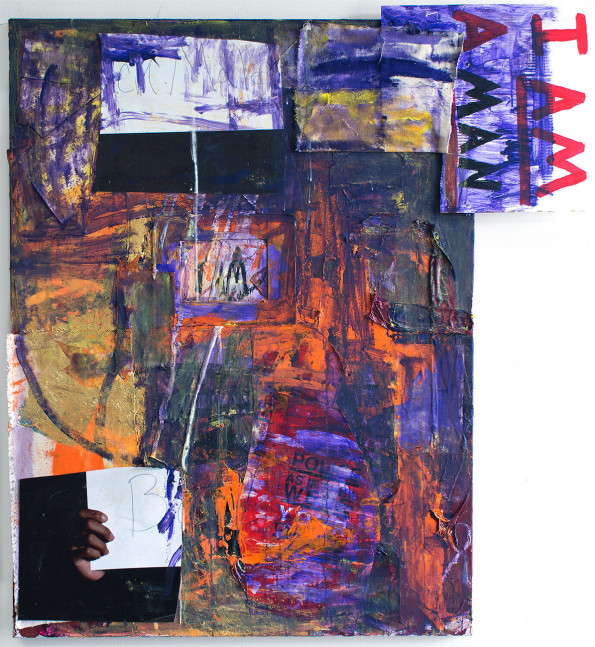 It started as a miscommunication, but how do I act when you say I'm this way (3), 2017-2019
Acrylic, soy wax, screen print ink, posters, photographs, sign
48 x 36 in. (121.9 x 91.4 cm)
Maso-1010-C