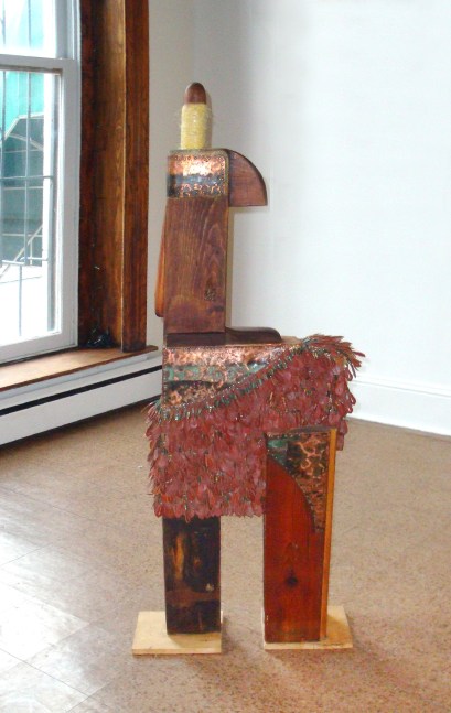 Roy Crosse

Lagahoo&amp;nbsp;(Shape Shifting Monster), 2008&amp;nbsp;&amp;nbsp;

Wood, copper, leather, jute string