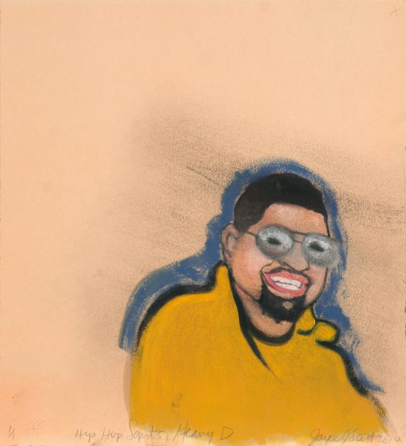 Hip Hop Saints and Fallen Angels: Heavy D, 2014
Monotype
Print: 11 1/2 x 11 1/2 in. (29.2 x 29.2 cm)
Frame: 16 3/4 x 16 1/2 in. (41.3 x 41.9 cm)
Published by Goya Contemporary / Goya-Girl Press
Scot-1054-C