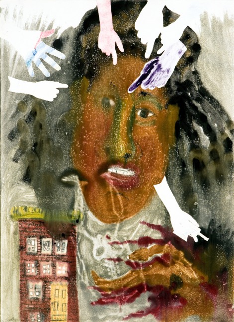 Another Dead Sista, Disappearing 3, 1999
Monotype
39 1/2 x 29 1/2 in. (100.3 x 74.9 cm)
Published & printed by Goya Contemporary / Goya-Girl Press
SCO-0107-CO