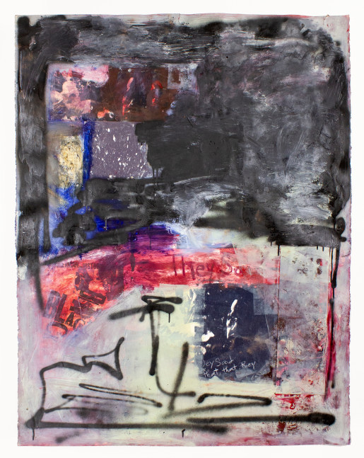 Always saying I, meaning We, 2020

Oil stick, paper, spray paint, screen print

49 11/16 x 38 3/16 inches

SOLD