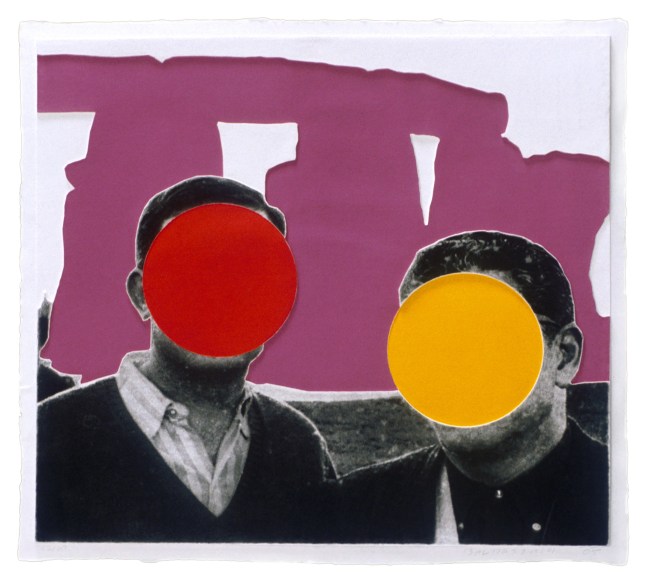 John Baldessari
Stonehenge (with Two Persons),&amp;nbsp;2005
Mixografia print on handmade paper
29 x 32 in. (73.7 x 81.3 cm)
Edition 32 of 60
​Private collection