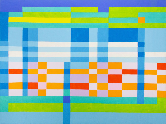 Resortscape 2, 1982
Acrylic on canvas
18 x 24 in. (45.7 x 61 cm)
ROT-1053-C
Resortscape, 1954-44, from the same series is in the collection of the Baltimore Museum of Art