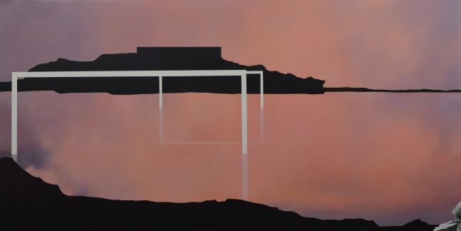 slowly and then all at once, 2021 
Oil on Dibond panel
18 x 36 in. (45.7 x 91.4 cm)
Hoov-1086-C-OS