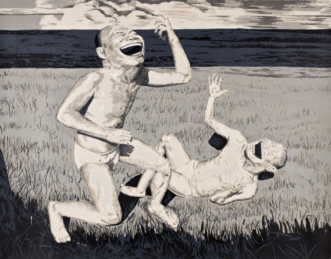 From the Grassland Series: Two Men in Field,&amp;nbsp;2008

Screenprint on paper

29 x 37 in. (73.7 x 94 cm)

Edition of 80