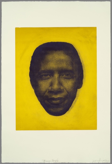 Obama, Purple, 2012
Monoprint
Paper: 30 x 22 in. (76.2 x 55.9 cm)
Frame: 34.5 x 24.5 in. (87.63 x 62.23 cm)
Scot-1025-C