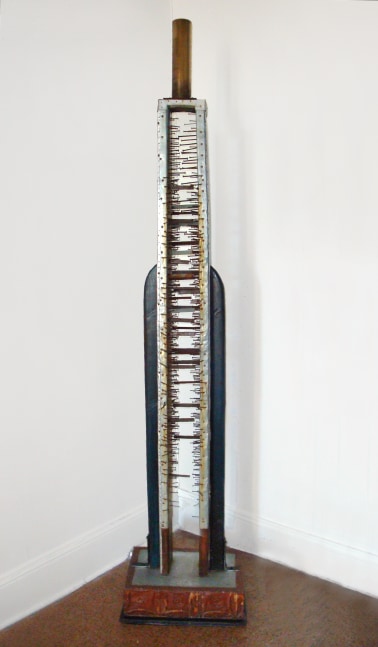 Roy Crosse

Gate Piece Totem, 1999&amp;nbsp;

Aluminum, brass, nails, stamped metal, wood

95 x 20 x 14 in. (241.3 x 50.8 x 35.6 cm)