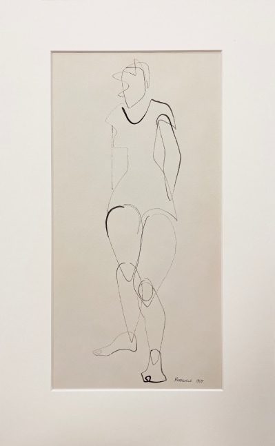 Standing Figure, 1955
Ink on paper
Image size: 16 x 8 inches (40.64 x 20.32 cm)
Paper size:16.75 x 11.75 inches (42.55 x 29.85 cm)
ROT-1075-C