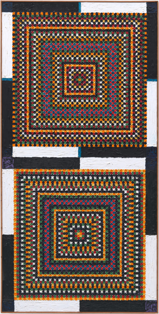 Reciprocal Relation, Mercury, 1969 
Oil on canvas
66.2 x 33.2 inches
Jens-1034-O
