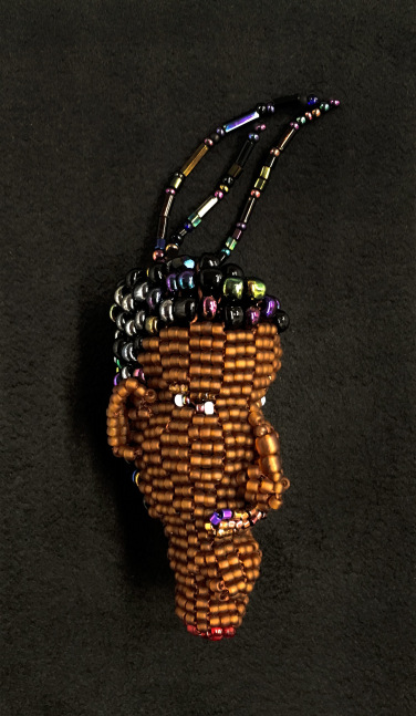 Decapitated Darfur Mother&amp;#39;s Head, 2014&amp;nbsp;
Glass beads, thread
4 x 1 x 1 1/2 in. (10.2 x 2.5 x 3.8 cm)
Scot-1079-C