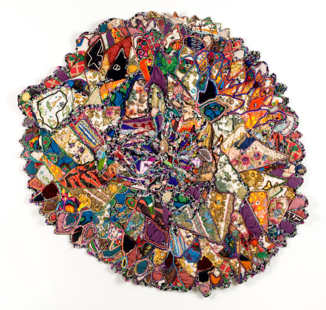 Flower Garden #1,&amp;nbsp;1989

Fabric, thread, mixed media

55 x 55 in. (139.7 x 139.7 cm)

Collection of Toledo Museum of Art, Toledo, OH

&amp;copy; The Estate of Elizabeth Talford Scott at Goya Contemporary Gallery