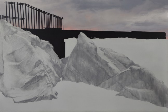 every landscape is an accumulation, 2020 
Oil and pastel pencil on Dibond panel
20 x 30 in. (50.8 x 76.2 cm)
Hoov-1054-C