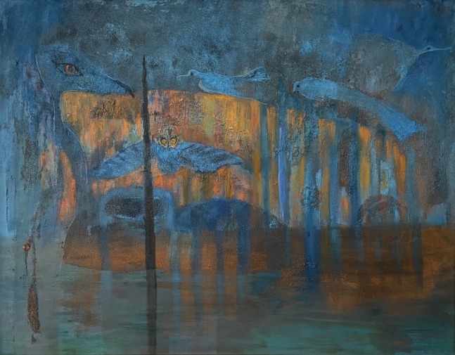 Alice Rahon

La gente del Tecolote (The People of Tecolote), 1961

Oil and sand on canvas

27 1/2 x 36 in (69.9 x 91.4 cm)