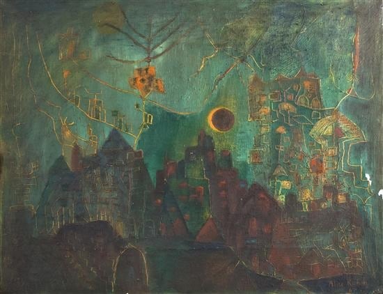 Alice Rahon

L&amp;#39;Eclipse, 1947

Oil on canvas

10 4/5 x 13 4/5 in (27.4 x 35.1 cm)