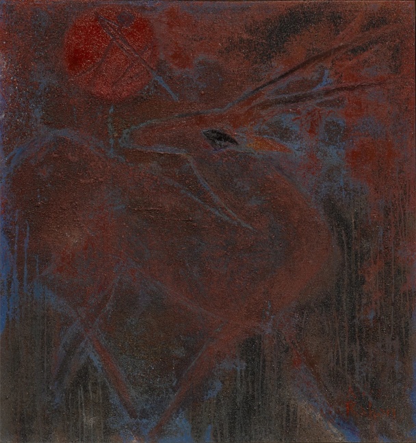 Alice Rahon

El ant&amp;iacute;lope y el cazador (Qui&amp;eacute;n soy?) [The Antelope and the Hunter (Who am I?)], 1961

Oil and sand on panel

10 11/16 x 10 in (27.2 x 25.4 cm)