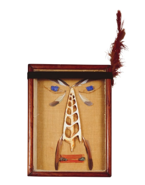 Alice Rahon

Rendez-vous des Riviers (Encounter of Two Rivers),&amp;nbsp;1942

Assemblage with snails, stones, and feathers

7 7/8 x 6 x 1 1/2 in (20 x 15 x 4 cm)