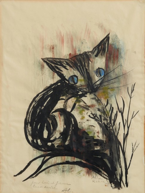 Alice Rahon

Gato (Cat), 1958

Ink and pastel on paper

19 x 14 in (48 x 35.1 cm)
