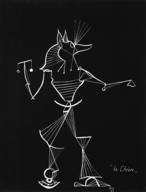 Alice Rahon

Le Chien, 1946

Ink on cardboard

12 3/5 x 9 4/5 in (32 x 25 cm)