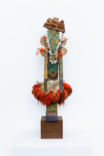 Alice Rahon

Untitled, n.d.

Assemblage with painted wood, olive snail shells, natural fibers, feathers, sand, beads, and iron alloy tacks

22 x 4 x 11 1/2 in (55.9 x 10.2 x 29.2 cm)