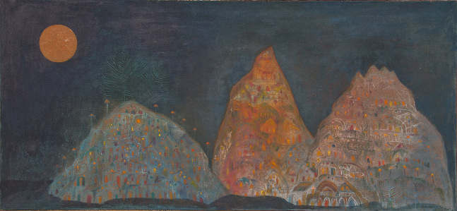 Alice Rahon

Puerto Santa Mar&amp;iacute;a de la Aurora, 1952

Mixed media on canvas

23 5/8 x 50 13/16 in (60 x 129 cm)