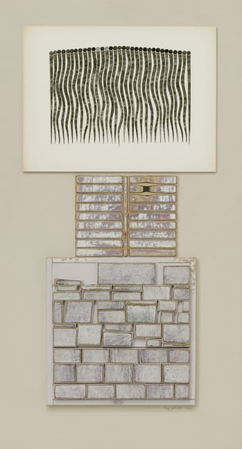 Ray Johnson,&amp;nbsp;Bridget Riley&amp;#39;s Comb,&amp;nbsp;1966, Mixed media collage on board,&amp;nbsp;25 x 13 1/2&amp;nbsp;in., Collection of the Museum of Modern Art, New York