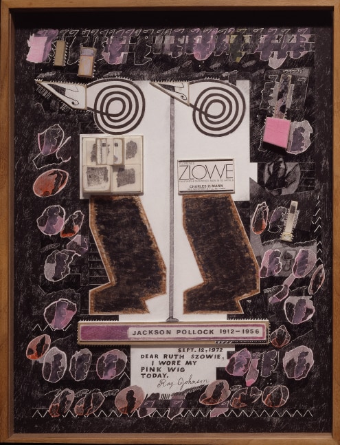 Ray Johnson,&amp;nbsp;Ruth Szowie,&amp;nbsp;1972, Mixed media collage on board,&amp;nbsp;20 1/2 x 15 1/2 in., Collection of&amp;nbsp;Hirshhorn Museum and Sculpture Garden, Smithsonian Institution
