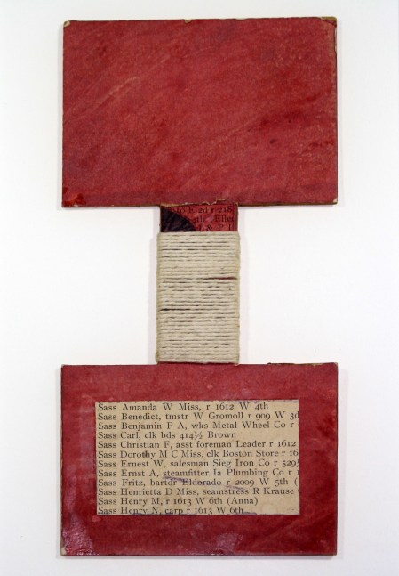Ray Johnson,&amp;nbsp;Untitled (Sass),&amp;nbsp;circa 1955, Mixed media collage on cardboard,&amp;nbsp;8 &amp;times; 4 3/16 (20.3 &amp;times; 10.5), Collection of the Art Institute of Chicago,&amp;nbsp;Promised gift of The William S. Wilson Collection of Ray Johnson