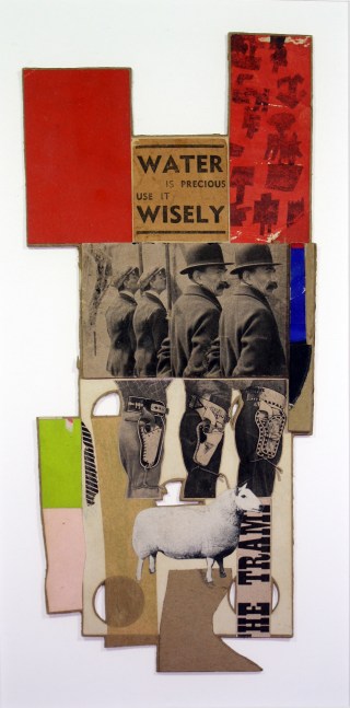 Ray Johnson,&amp;nbsp;Untitled (Water is Precious),&amp;nbsp;circa 1956, Mixed media collage on cardboard,&amp;nbsp;13 5/8 &amp;times; 6 3/16 (34.5 &amp;times; 15.7), Collection of the Art Institute of Chicago, Promised gift of The William S. Wilson Collection of Ray Johnson