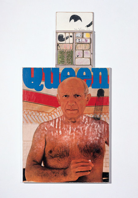 Ray Johnson,&amp;nbsp;Picasso Queen,&amp;nbsp;1973, Mixed media collage on board, 28 1/2 x 19 in., Collection of the Museum Frieder Burda